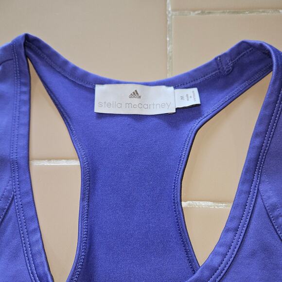 Adidas x Stella McCartney Purple Racerback Stretchy Performance Tank Size Medium - Picture 3 of 6
